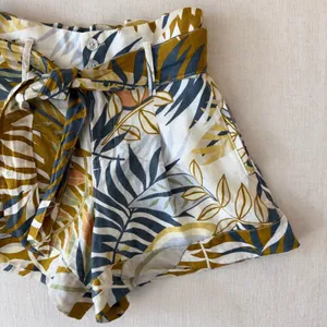 C&C California Tropical Palm Print Linen Coastal Resortwear Shorts Women XS thumbnail 8