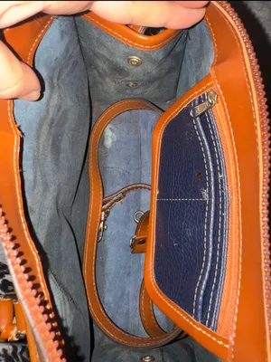 Vintage Dooney & Bourke All Weather Leather Satchel Unlined. thumbnail 9