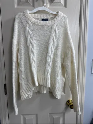 Women's Wooden Ships Aspen Cropped Cable Crew Chunky thumbnail 2