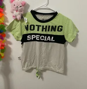 On fire nothing special neon crop top  thumbnail 1