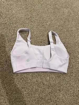 NWT lululemon in alignment straight strap bra light support C/D cups in lavender dew thumbnail 4