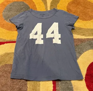 John Galt / Brandy Melville 44 Graphic Tee Shirt Faded Blue One Size thumbnail 1