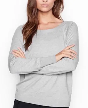 Victoria's Secret ✨HP✨ Grey Crew Long Sleeve Lounge Tee✨ thumbnail 1