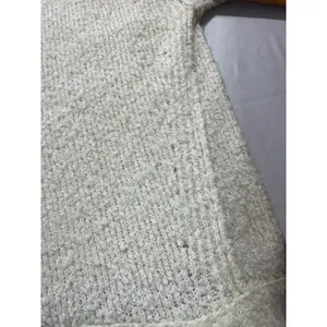 Free People Alpaca Blend Oversized‎ VNeck Chunky Knit Sweater Women S Cream Boho thumbnail 6