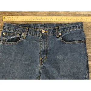 Polo Jeans Co Ralph Lauren Blue Low Rise Flare Jeans‎ Size 12 32x30 Western Y2K thumbnail 6