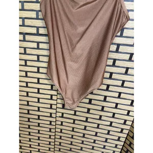 Aerie‎ Brown Ribbed Full Coverage One Piece Swimsuit Size Large thumbnail 5