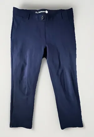 Betabrand Dress Pant Yoga Pants Women L‎ Navy Blue Straight Leg Stretch W0249-NY thumbnail 1