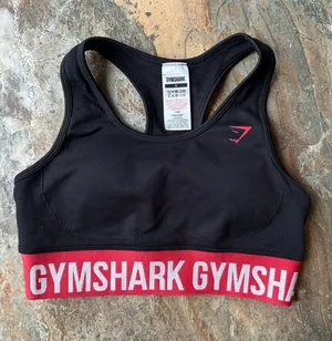 Gymshark Flex Sports Bra Black and Red Women’s Size Small thumbnail 1