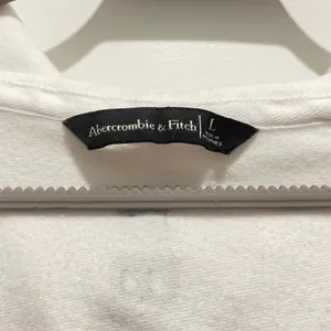 Abercrombie logo white zipper hoodie jacket thumbnail 3