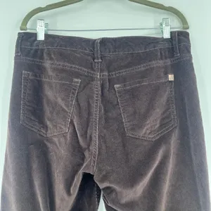 Karl Lagerfeld Corduroy Pants Sz 10 Chocolate Quiet Luxury Preppy Fall Heritage thumbnail 8
