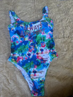 Emme Jordan Womens 'Always Awesome' One-Piece Swimsuit Colorful thumbnail 2