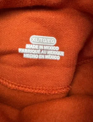 New Fanatics Burnt Orange Blank Fleece Hoodie Sweatshirt XL thumbnail 6