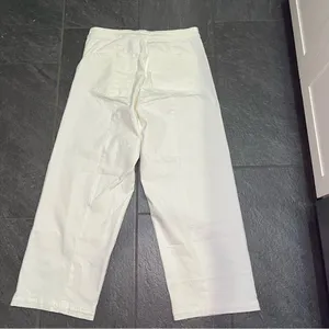 Madewell Curvy Emmet Wide Leg Jean 33 Tall Cropped Tile White NWT High Rise thumbnail 10