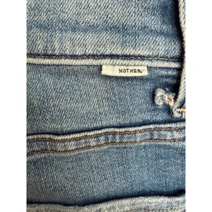 MOTHER High Waisted Rider Ankle Fray Jeans 24 Distressed Straight Blue USA thumbnail 6