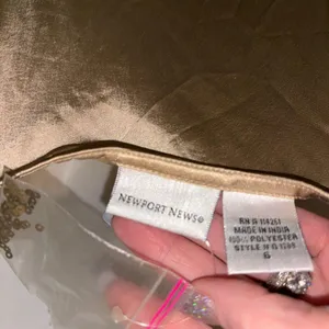 NEWPORT NEWS Gold satin long beaded sequins Slip nightgown lingerie NWTS size 6 thumbnail 4