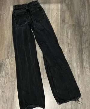 ZARA Black Wide Leg Jeans thumbnail 5