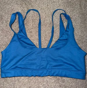 Strappy Blue Sports Bra Size M thumbnail 1