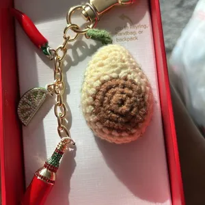 Betsey Johnson Piper K Knit Avocado Multi Charm Keychain Bag Purse Southwestern‎ NWT thumbnail 9