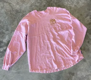 Walt Disney World Pink Gold Spirit Jersey XL Spellout long sleeve tshirt thumbnail 1