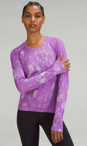 Lululemon Swiftly Tech Long Sleeve Shirt 2.0 Shadow Bloom Moonlit Magenta thumbnail 1