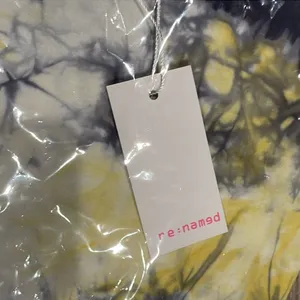 Re:named Yellow and Grey Tie Dye Cropped Tee Nwt size small thumbnail 7