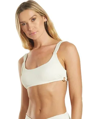 Quint Soul NWT Malibu High Rise Ivory/White Ribbed Bikini Set - S/M thumbnail 2