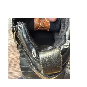 Harley Davidson Womens Black Leather Moto Combat Boots Side Zip Buckle Lug Sole thumbnail 10