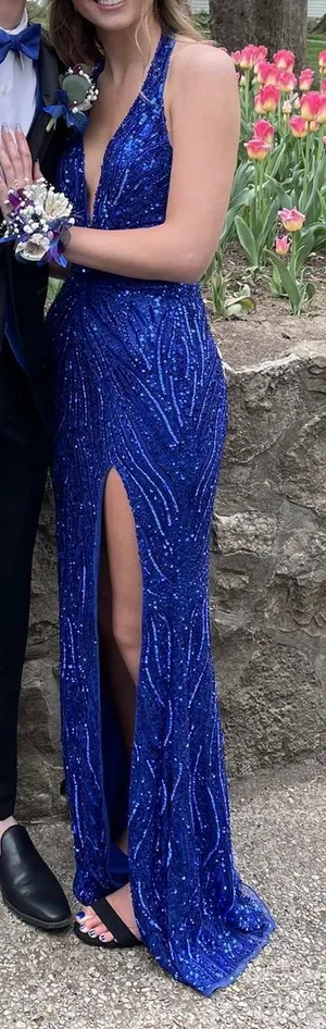Royal Blue Prom Dress thumbnail 5