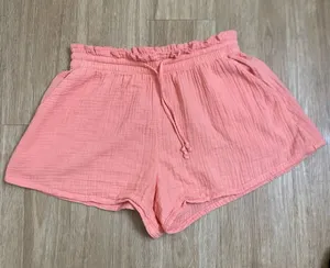 UGG Coral Pink High-Waist Drawstring Lounge Shorts thumbnail 1