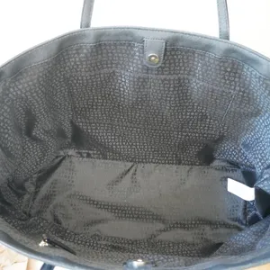 Kate Spade New York Black Saffiano Leather Drawstring Tote Bag Gold Hardware thumbnail 10
