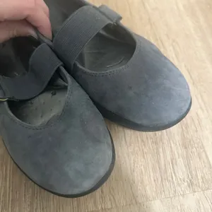 Easy Spirit | Woman's Gray Osheas Suede Leather Mary Jane Wedge Shoes, Size 6.5M thumbnail 4