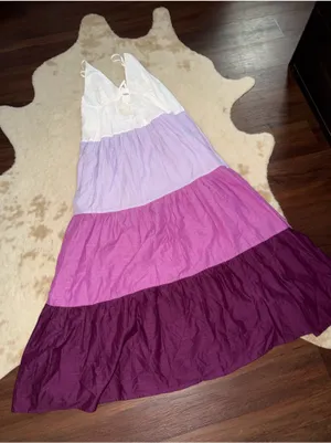 Rare nwt Anthropologie Raya Colorblock Maxi Dress party casual boho fall $198 thumbnail 9