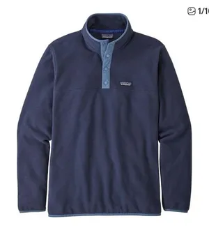 Patagonia Men's M Medium‎ Micro D Snap-T Pullover Microfleece Blue Sweatshirt thumbnail 1