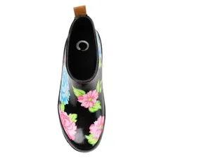 NWT Journee Collection Womens Short Rainer Rain Boot Bootie Floral Black 7M thumbnail 4
