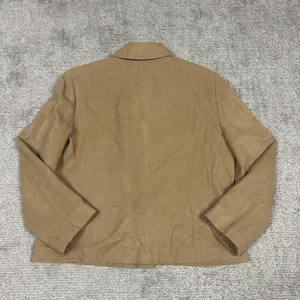 LRL Ralph Lauren Pea Coat Womens 12 Camel Hair Tan Double Breasted Jacket USA thumbnail 7