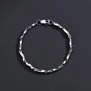 Titanium Steel Link Chain Bracelet for Men Women,Punk Hip Hop Bracelet thumbnail 1