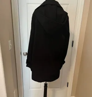 Jones New York Black fall over coat with hood thumbnail 5