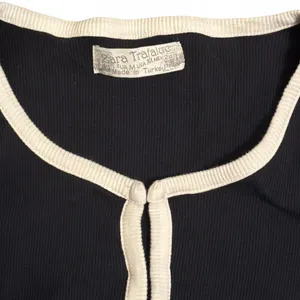Women’s Zara Navy Blue White Casual Business Long Sleeve Medium thumbnail 4