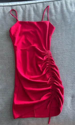 Windsor red Ruched Side Mini Slip Dress thumbnail 1