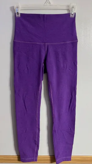 Lululemon Athletica Purple High Waisted Leggings Size 6 thumbnail 1
