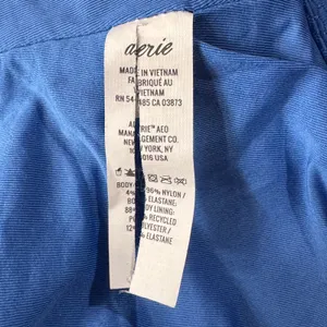 Aerie Large Swim Tankini Top Stretch Adjustable Straps Shelf Bra Scoop Neck Blue thumbnail 8
