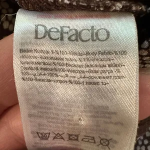 DeFacto 100% Viscose Chocolate Brown Botanical Wide Leg Pants Small Boho Resort thumbnail 9