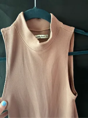 Abercrombie & Fitch Stretchy Dusty Pink Sleeveless Dress thumbnail 4