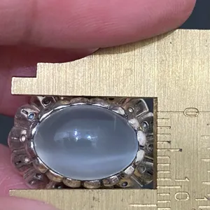 Vintage 925 Signed Sterling Silver Chalcedony Natural Stone Ring Size 6.5 thumbnail 15