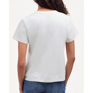 NWT Madewell The Perfect Crewneck Tee in Cotton Eyelet White‎ Size XXS Causal thumbnail 2