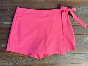 Southern Tide Calypso Coral Jourdan Wrap Skort Tie Shorts w Skirt - Sz 10 💚🎀 thumbnail 1
