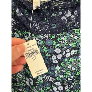 Aerie Floral Lace Trim Mini Slip Dress Size S NWT Y2K Romantic‎ Fairy thumbnail 6