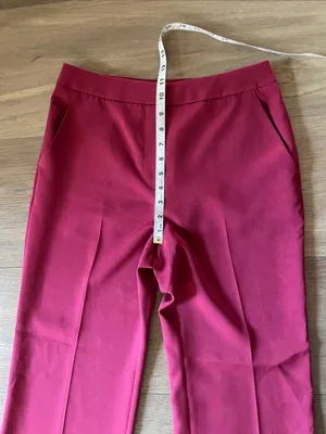 MILLY Nash Cady Pants- Burgundy Wide Leg Trousers Size 4 thumbnail 6