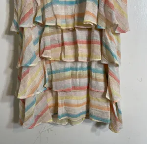 Lovers + Friends Tiered Ruffle Striped Mini Dress thumbnail 8