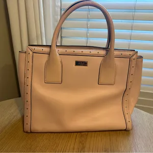 Fabulous Kate Spade New York Posy Pink Gold Studded Leather Satchel Shoulder Bag thumbnail 4